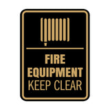 Signs ByLITA Portrait Round Fire Equipment Keep Clear Door or Wall Sign Easy Installation | Health And Safety | Building And Danger Signs
