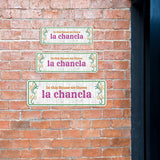 Standard Plus In this House we throw la chancla Door or Wall Sign | Funny Spanish Signs For Stores & Businesses