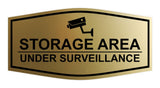 Signs ByLITA Fancy Storage Area Under Surveillance Sign Easy Installation Elegant Design Wall or Door Sign