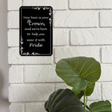 Portrait Round Plus Your Hair Is Your Crown, and We're Here to Help You Wear It With Pride Door or Wall Sign | Hair Stylist Inspirational Positive Decoration
