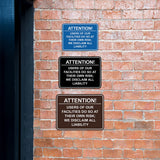 Signs ByLITA Classic Framed Attention! Users of our facilities do so at their own risk; we disclaim all liability Door or Wall Sign Easy Installation | Warning Health & Safety | Office & Venues