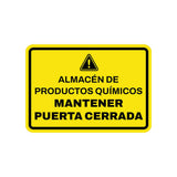 Classic Framed Plus Almacén de Productos Químicos — Mantener Puerta Cerrada — Wall or Door Sign | Spanish construction & safety - Sign