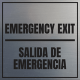 Signs ByLITA Square Emergency Exit Door or Wall Sign | Spanish Bilingual Business and Office Signs