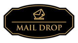 Signs ByLITA Victorian Mail Drop Durable ABS Plastic | Laser Engraved | Easy Installation | Elegant Design Wall or Door Sign