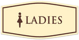 Signs ByLITA Fancy Ladies figurine Sign - Laser-Engraved Lettering | Durable ABS Plastic | Vibrant Colors | Powerful Foam Tape Wall or Door Sign