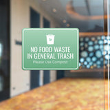 Classic Framed Plus No Food Waste in General Trash – Please Use Compost Door or Wall Sign | General Waste & Disposal