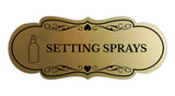 Signs ByLITA Designer Setting Sprays Makeup Area Wall or Door Sign
