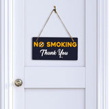 No Smoking Thank You 5x10 Hanging Plus Wall or Door Sign | Home & Office Signage
