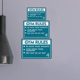 Classic Framed Plus Gym Rules Re-Rack Your Weights Wipe Down Your Machine Get Out Of My Way Door or Wall Sign | Gym Etiquette Signage