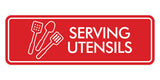 Signs ByLITA Standard Serving Utensils Door or Wall Sign Easy Installation | Durable Construction | Kitchen Essentials | Hygiene | AirBnB Signs