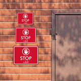 Classic Framed Plus Stop - قف Door or Wall Sign | Bilingual General Signs - Arabic