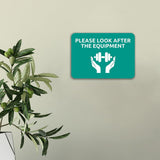 Classic Framed Plus Please Look After The Equipment Door or Wall Sign | Gym Etiquette