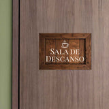 Classic Framed Plus Sala de Descanso Door or Wall Sign | Spanish - Office Room & Area Signs