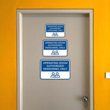 Classic Framed Plus Operating Room Authorized Personnel Only Door or Wall Sign | Medical Procedure Rooms