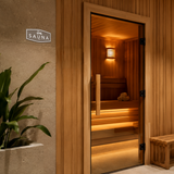 Fancy Plus Sauna — Wall or Door Sign | Sauna & Steam Room - Sign