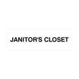 Basic Janitor's Closet Door/Wall Sign (Multipack)