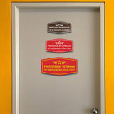 Signs ByLITA Fancy Protected by Veterans: Try the Neighbor's House First! Easy Installation | Honor Veterans with Military Signs | US Pride | Businesses and Homes Wall or Door Sign
