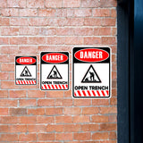 Portrait Round Plus Danger Open Trench Wall or Door Sign | Health And Safety Signage