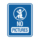 Signs ByLITA Portrait Round No pictures Wall or Door Sign