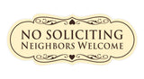 Signs ByLITA Designer No Soliciting Neighbors Welcome Sign