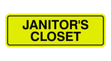Standard Janitor's Closet Sign