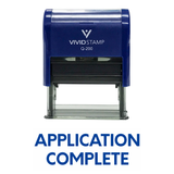 APPLICATION COMPLETE Self Inking Rubber Stamp