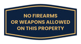 Fancy No Firearms or Weapons Allowed on this Property Wall or Door Sign