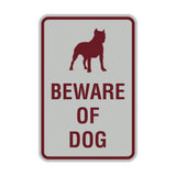 Portrait Round Beware Of Dog Sign