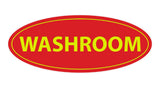 Oval Washroom Sign