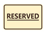 General Reserved Sign