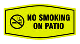 Signs ByLITA Fancy No Smoking on Patio Sign with Adhesive Tape, Mounts On Any Surface, Weather Resistant, Indoor/Outdoor Use