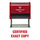 CERTIFIED EXACT COPY Self Inking Rubber Stamp