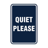 Portrait Round Quiet Please Sign