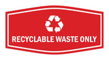 Fancy Recyclable Waste Only Wall or Door Sign