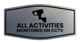 Fancy All Activities Monitored on CCTV Wall or Door Sign