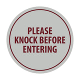 Signs ByLITA Circle Please Knock Before Entering Sign