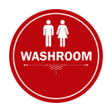 Signs ByLITA Circle Washroom Sign