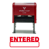 Basic ENTERED Self Inking Rubber Stamp