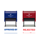 APPROVED / REJECTED By Date Self Inking Rubber Stamp - 2 PACK
