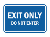 Classic Framed Exit Only Do Not Enter Sign