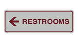 Signs ByLITA Standard RESTROOM (LEFT ARROW) Sign