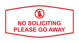 Fancy No Soliciting Please Go Away Wall or Door Sign