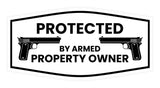Fancy Protected By Armed Property Owner Wall or Door Sign
