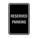 Signs ByLITA Portrait Round Reserved Parking Sign with Adhesive Tape