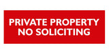 Signs ByLITA Basic Private Property No Soliciting Sign