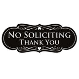 Designer NO SOLICITING Thank You Sign