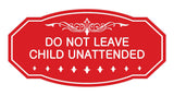 Victorian Do Not Leave Child Unattended Sign