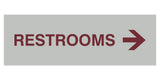 Signs ByLITA Basic Restrooms Right Arrow Directional Sign