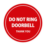 Signs ByLITA Circle Do Not Ring Doorbell Sign