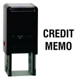 Black Square Credit Memo Self Inking Rubber Stamp